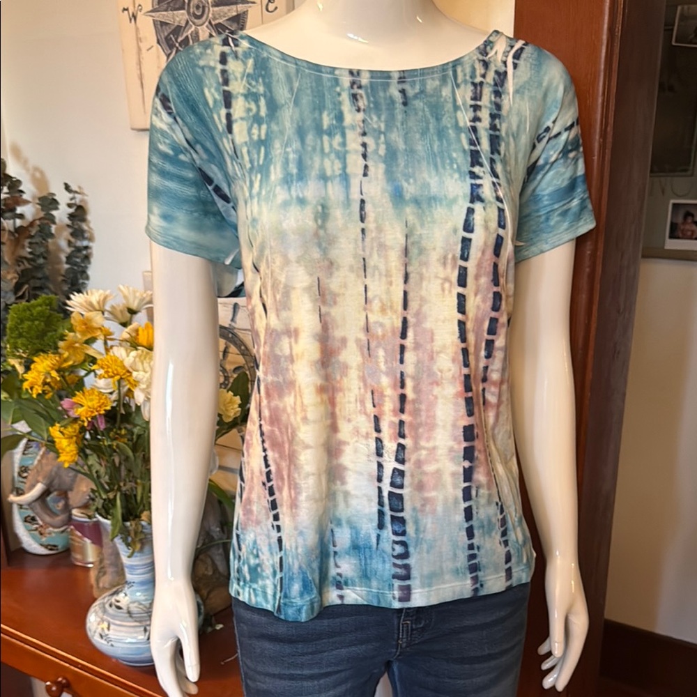 NWT Style&Co size small super soft Tie-Dye Short Sleeve Top